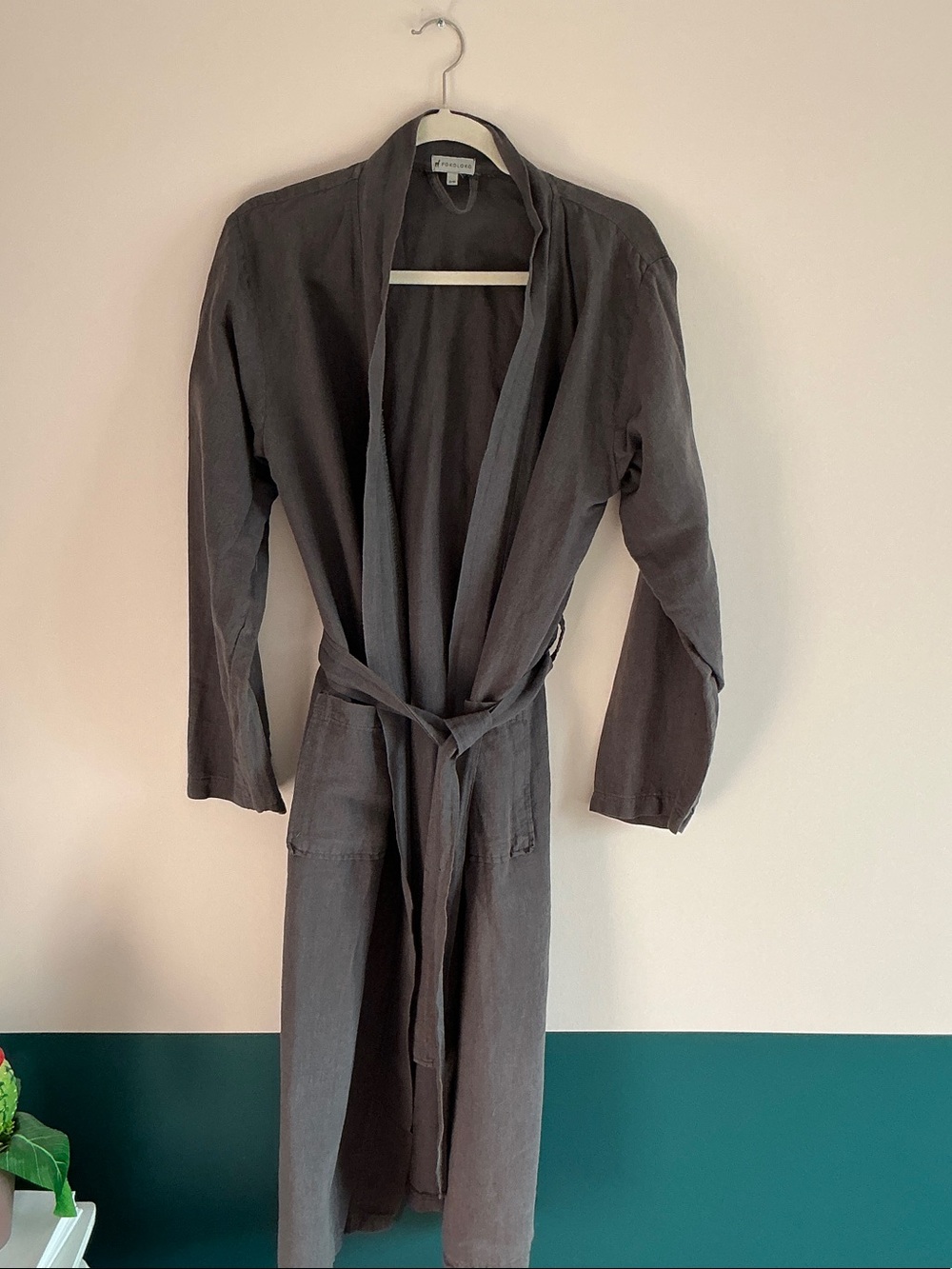 Long Open-Front Coatigan Linden Jacket - Charcoal Gray SM’